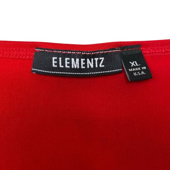 Elementz Tank Top Womens XL Red Stretch Comfort Basic Sexy Coquette - Picture 5 of 6